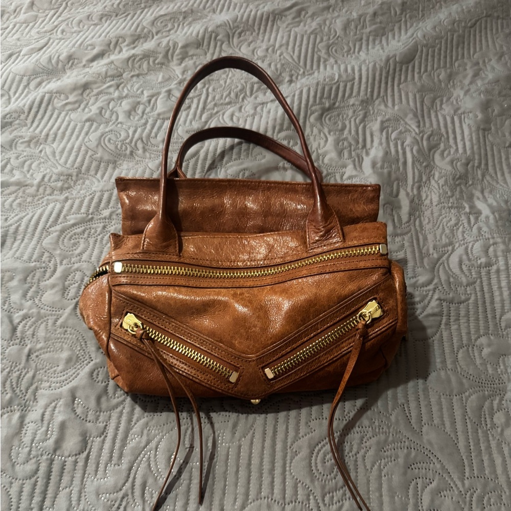 Botkier Learher bag with bright royal blue lining